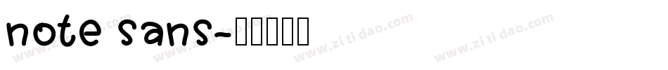 note sans字体转换